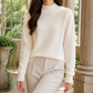 Soft Knit-Blend Mock Neck Jumper