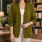 Wool-Blend Cable Knit Cardigan