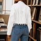 Jacket Polyester Western Fringe Cropped with Notched Lapel Collar