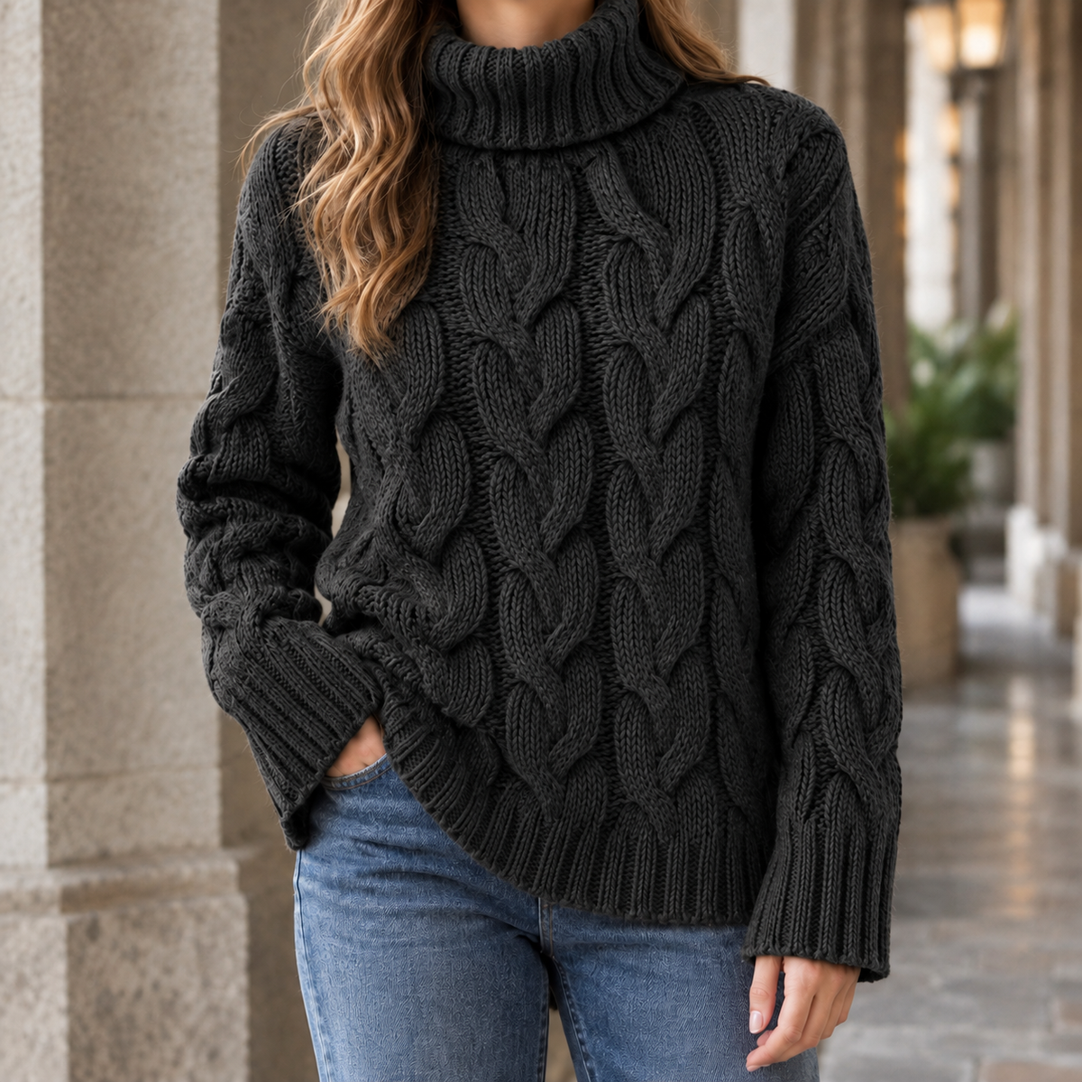 Tactile Cable Knit Jumper
