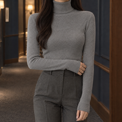 Fine Rib Polished Jumper
