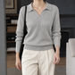 Ribbed Polo Collar Jumper