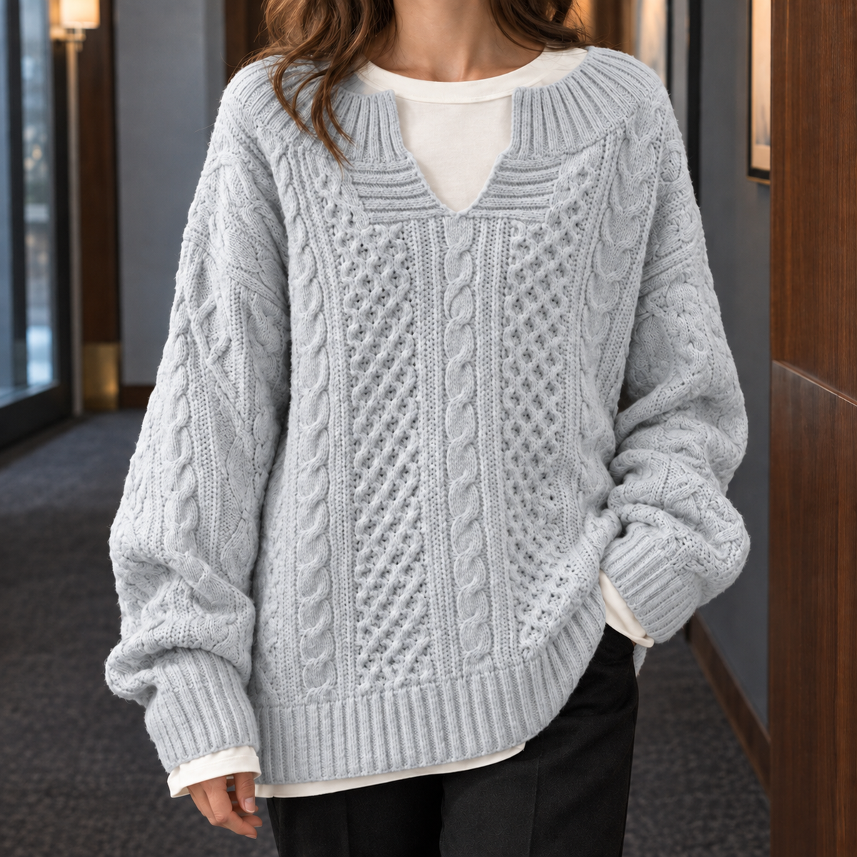 Loose Fit Cable Jumper
