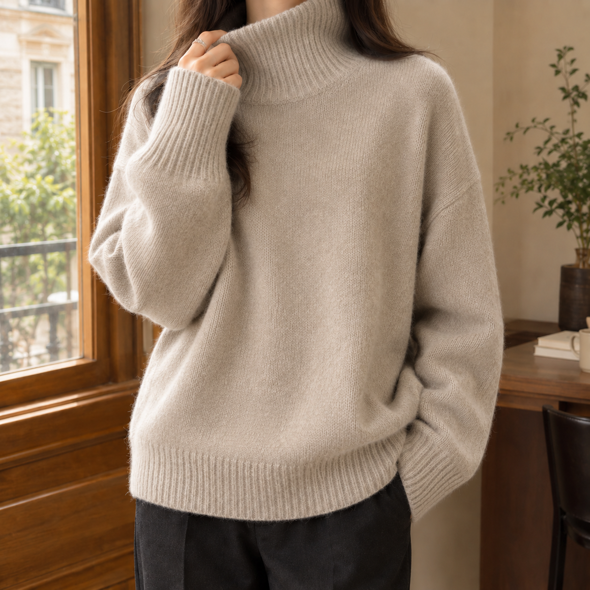 Oversized Roll Neck Jumper