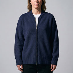 Zip-Up Knitted Cardigan