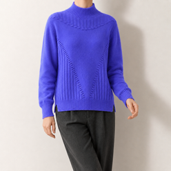 Mock Neck Textured Knit Jumper