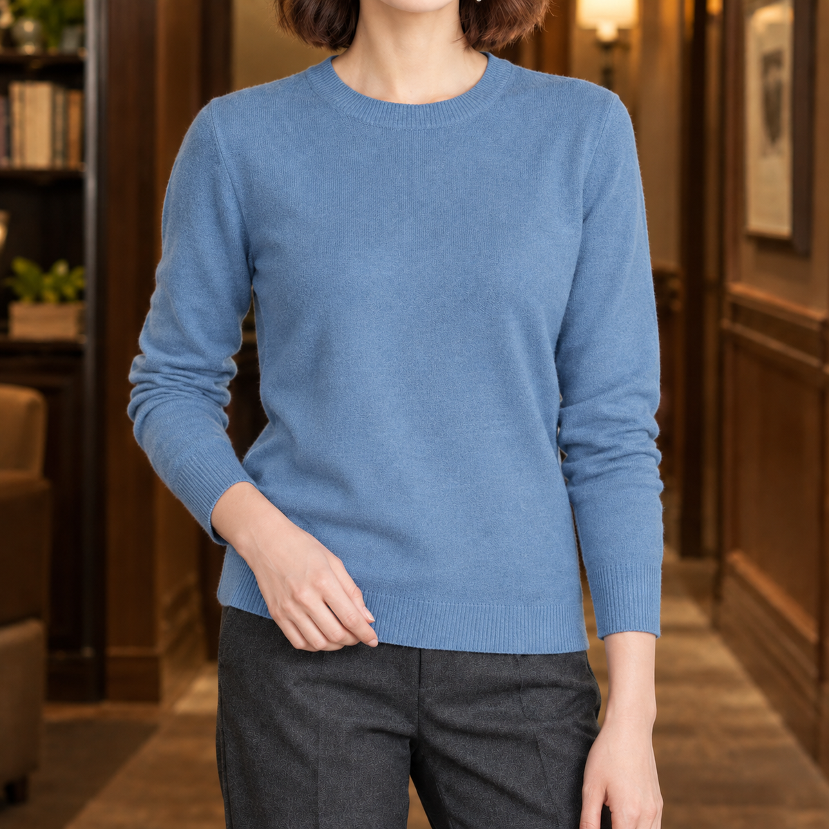 Fine Knit Crew Neck Jumper