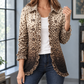 Ruffle Jacket Polyester Hip-Length with Turn-Down Collar