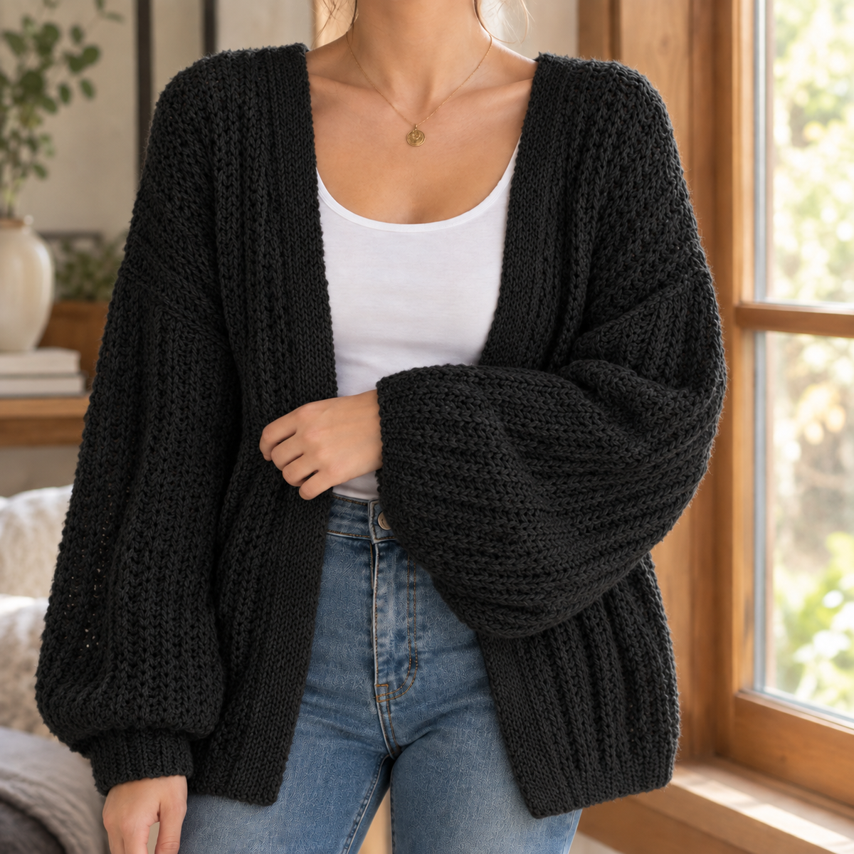 Chunky Knit Relaxed Cardigan