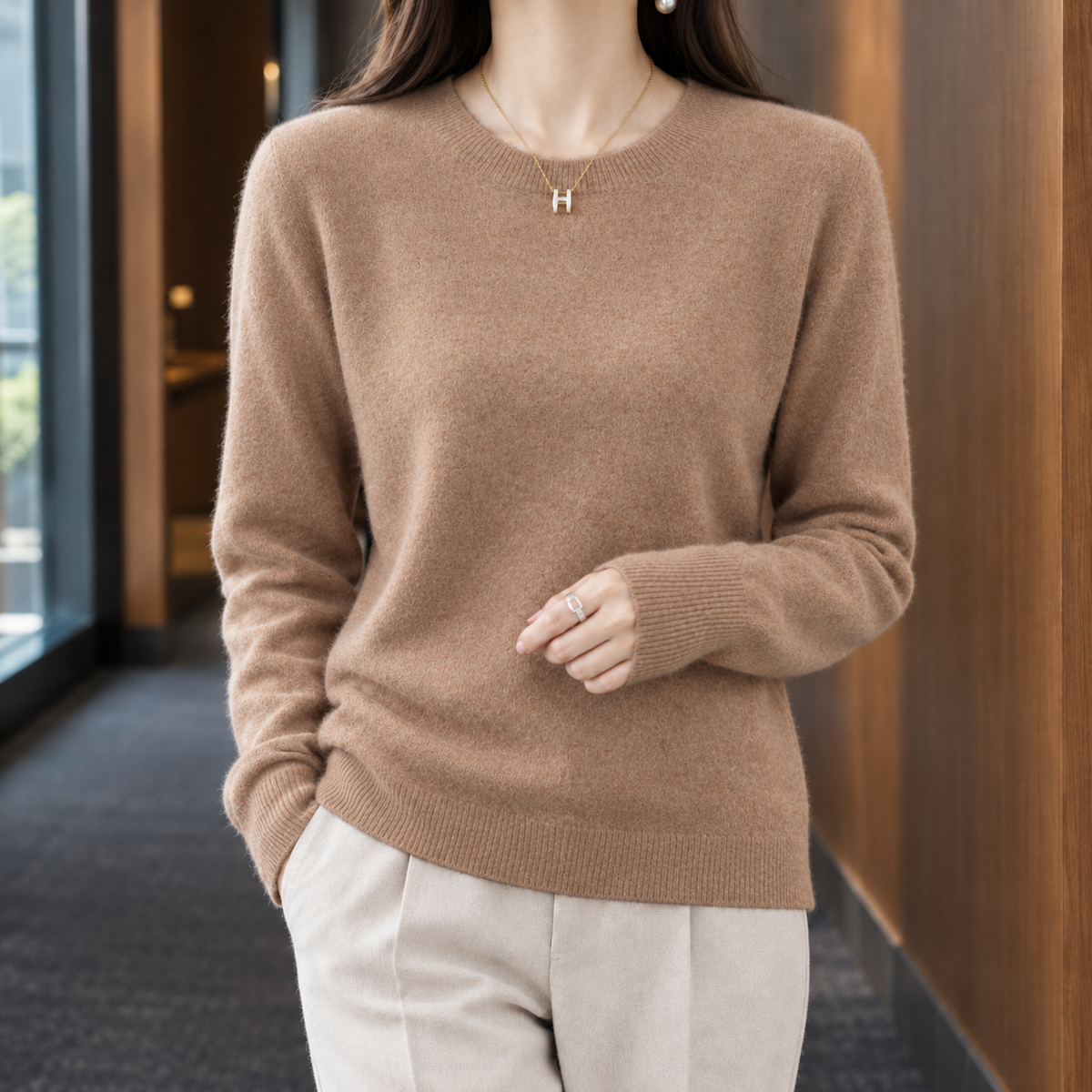 Soft Wool Crew Neck Jumper