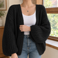 Chunky Cardigan with Balloon Sleeves