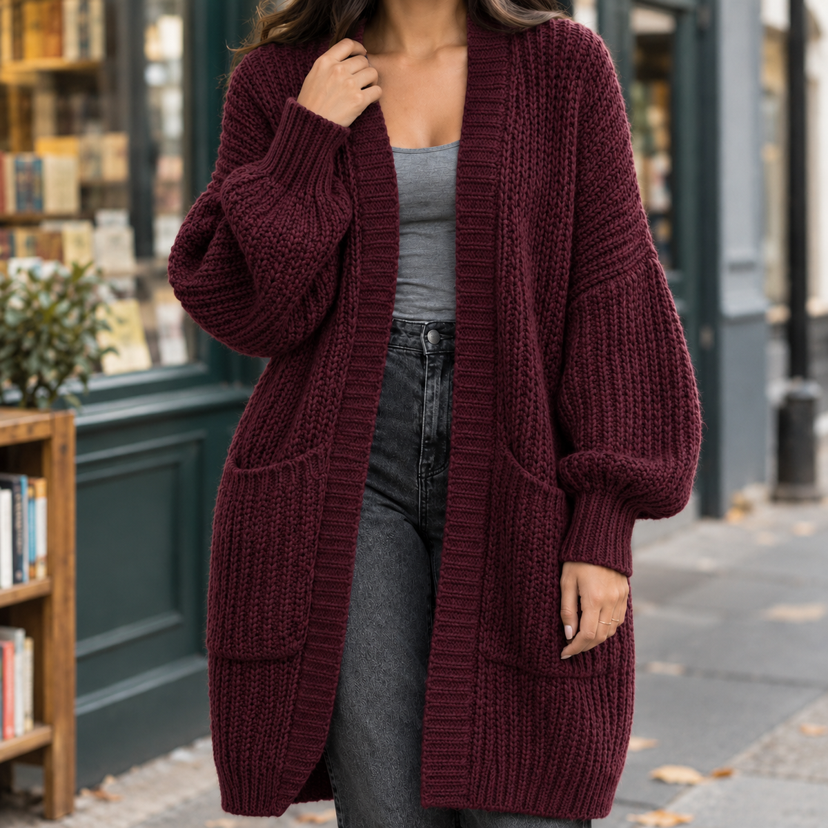 Chunky Ribbed Longline Cardigan