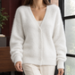 Oversized Wool-Blend V-Neck Cardigan