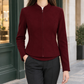 Stand Collar Jacket Polyester Fitted with Concealed Zip, High-Low Hem