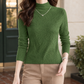 Wool Mock Neck Textured Jumper