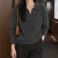 Relaxed Open Polo Collar Jumper