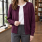 Soft Knit Button-Front Cardigan, Relaxed Fit