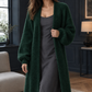 Plush Longline Open-Front Cardigan