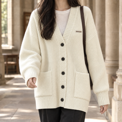 Oversized Ribbed Cardigan