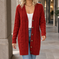 Cable Knit V-Neck Cardigan