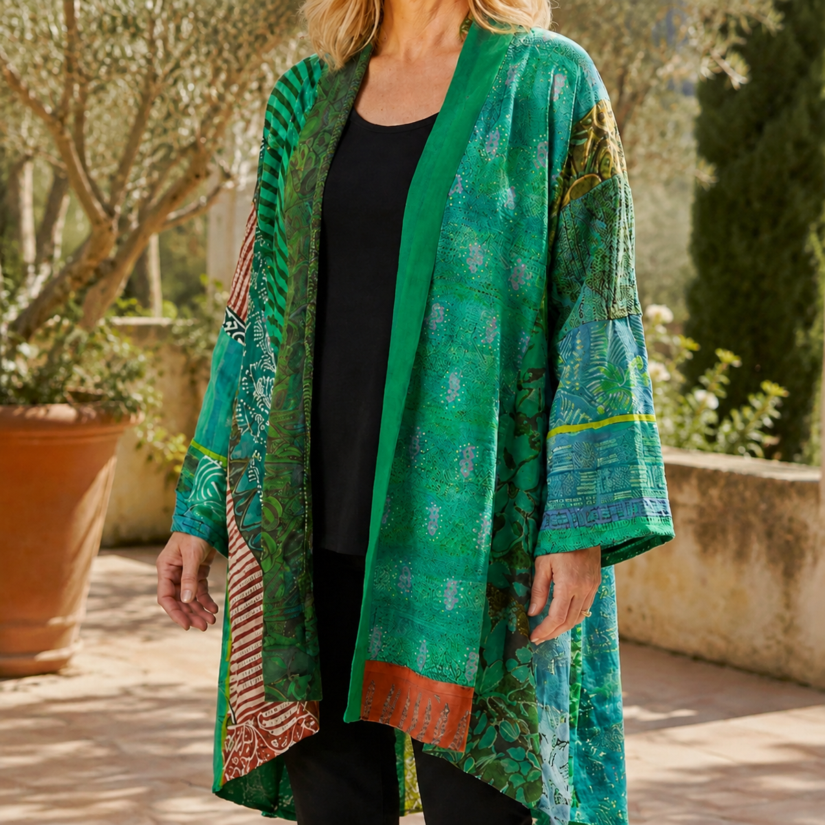 Patchwork Longline Cardigan
