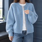 Loose Cropped Cardigan with Chunky Texture