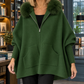 Hooded Jacket Polyester Cape Silhouette with Plush Wool-Blend Trim