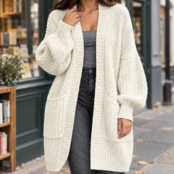Chunky Ribbed Longline Cardigan