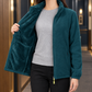 Fleece Jacket with Stand Collar, Full Zip and Zip Pockets