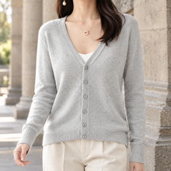 Easy-Fit V-Neck Cardigan