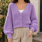 Cropped Chunky Wool-Blend Cardigan
