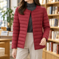 Down Jacket Nylon Lightweight with White Duck Down and Snap Front