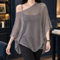 Asymmetric Silk-Blend Knit Top