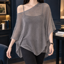 Asymmetric Silk-Blend Knit Top