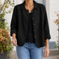 Blazer Polyester Relaxed with Open Notched Collar and Five Buttons