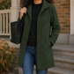 Coat Polyester Straight Cut Mid-Length with Notched Lapels