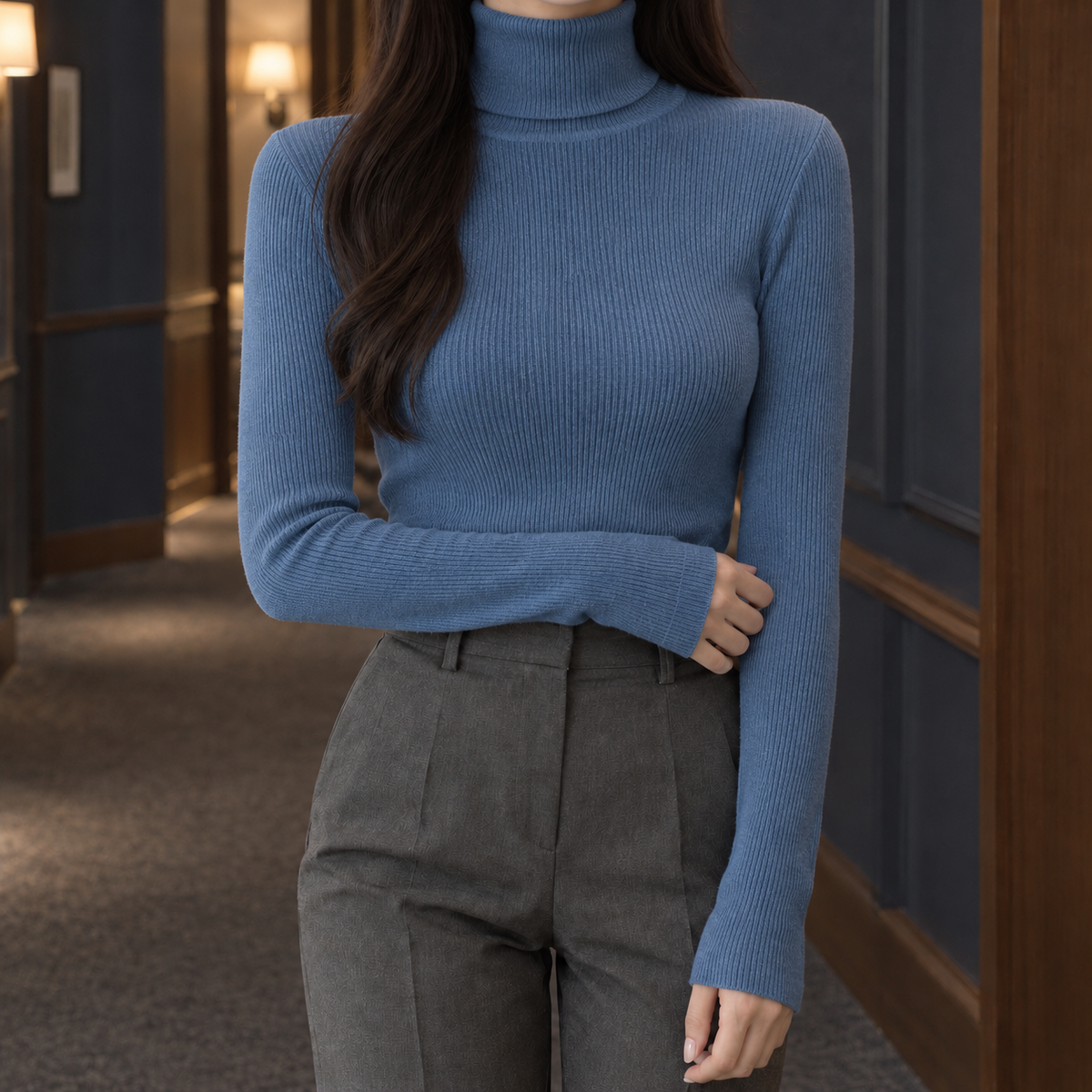 Fine Rib Polished Jumper