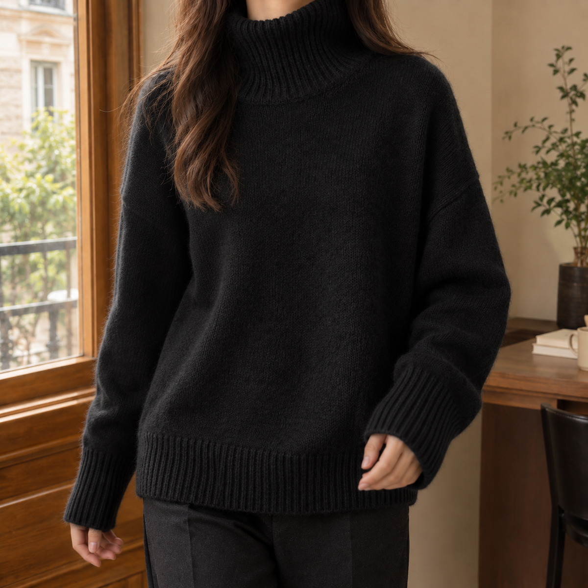 Oversized Roll Neck Jumper