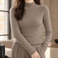 Cashmere-Feel Fine Rib Close-Fit Jumper