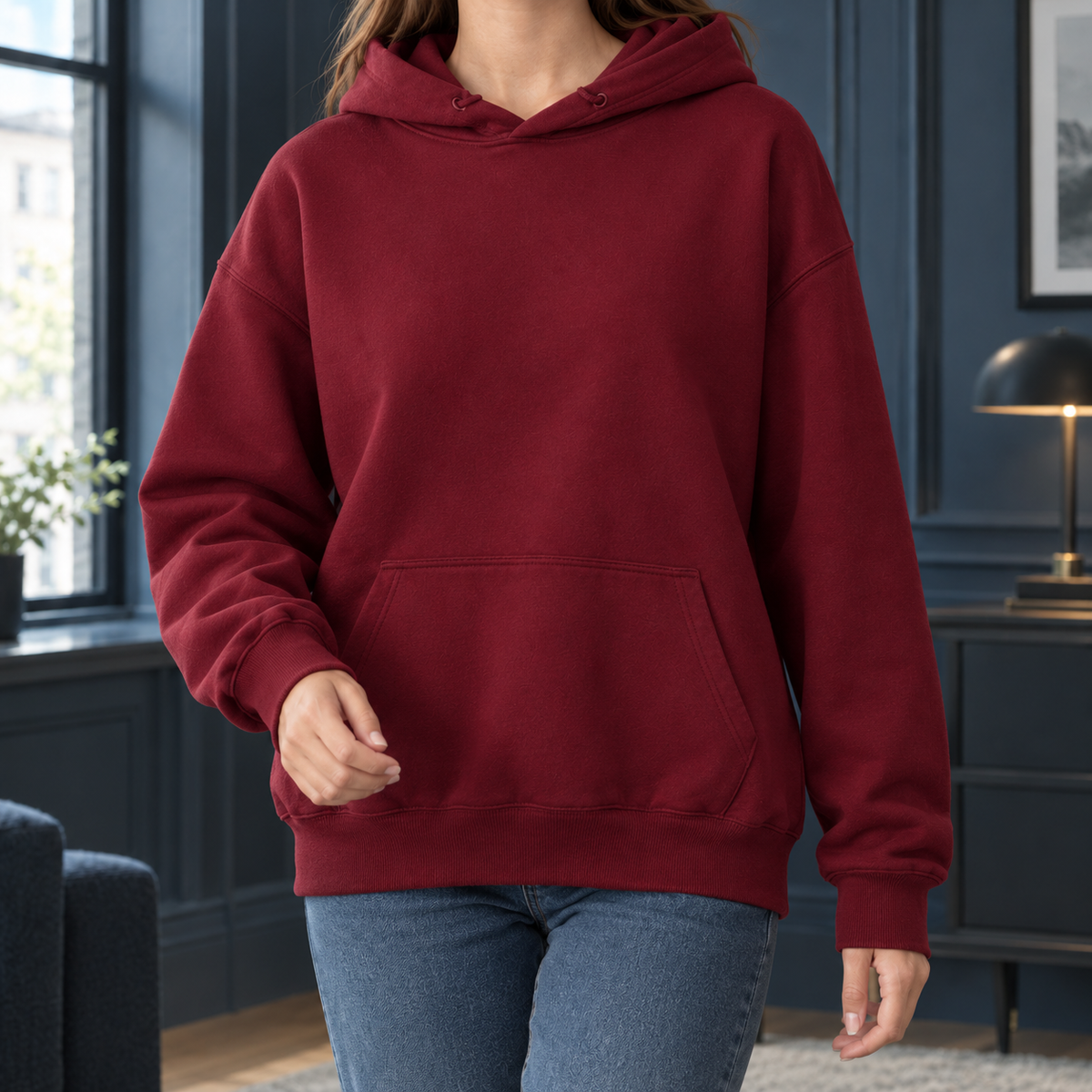 Relaxed Cotton-Blend Hoodie
