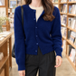 Soft Knit Round Neck Cardigan with Button Front