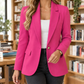 Blazer Polyester Tailored with Broad Lapels and Single Button