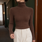 Slim Fine Rib Roll Neck Jumper