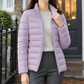 Quilted Jacket Cashmere-Feel with Padded Filling and Stand Collar