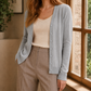 Fine Knit V-Neck Button Jumper