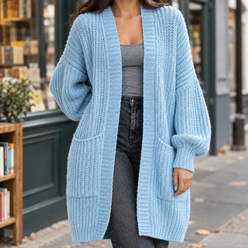 Chunky Ribbed Longline Cardigan