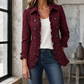 Embroidered Jacket Polyester Floral Appliqué with Ruffled Edges