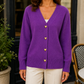 Heart Button V-Neck Jumper