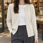 Relaxed Straight Pearl Cardigan
