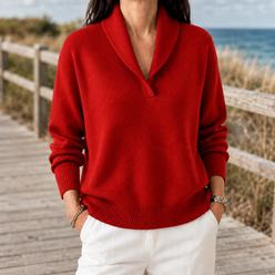 Fine Knit Shawl Collar Jumper, Softly Draped